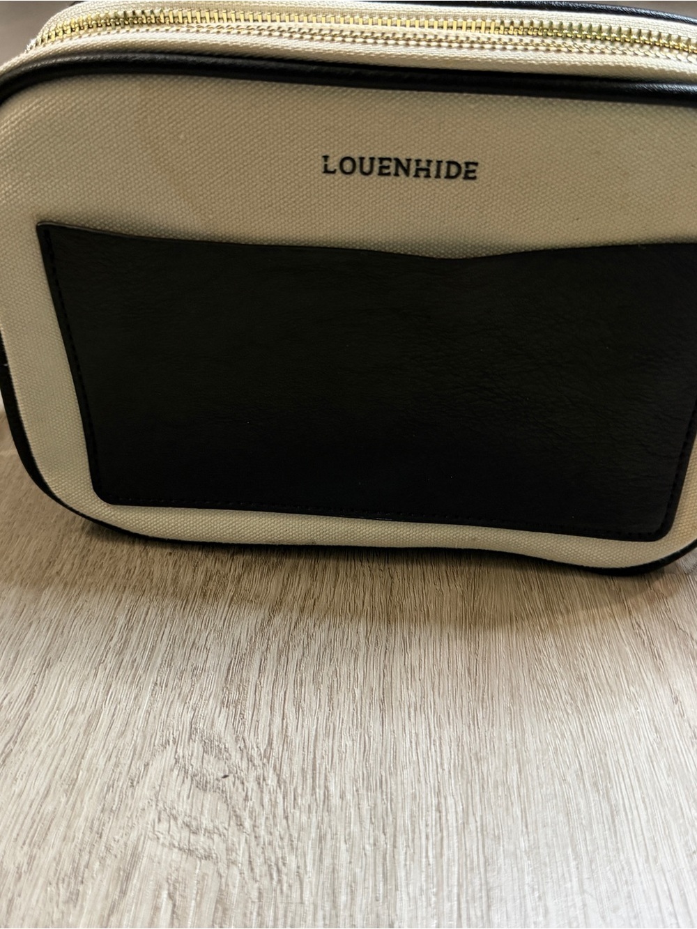 Louenhide Black & Cream Crossbody Messenger Bag - Picture 2 of 8